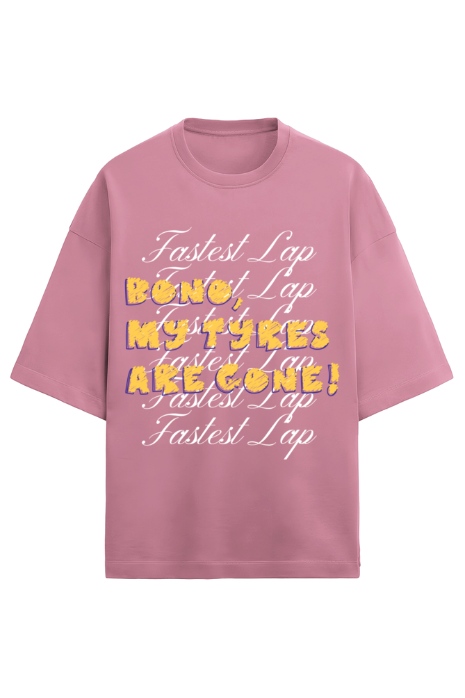 Lewis, Hamilton, Bono, My, Tyres Are Gone, Racing, Tyres, Fastest Lap, Oversized, T-shirt, Formula 1, F1, Racing, Flamingo