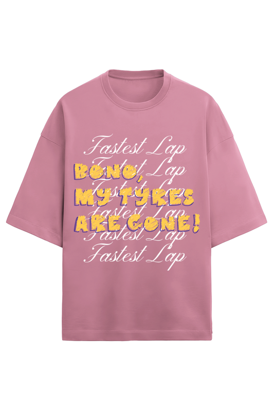 Lewis, Hamilton, Bono, My, Tyres Are Gone, Racing, Tyres, Fastest Lap, Oversized, T-shirt, Formula 1, F1, Racing, Flamingo